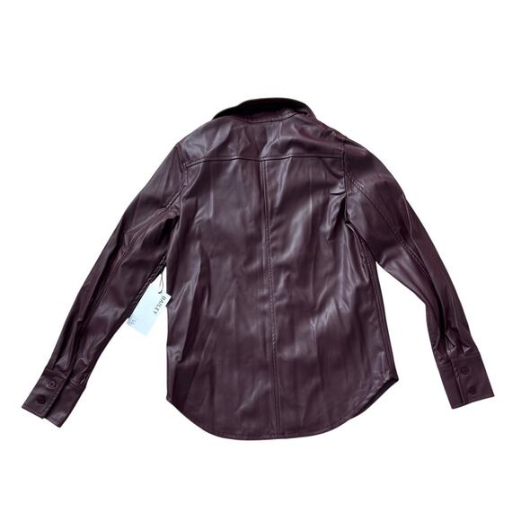 Bailey 44 Ellana Vegan Leather Top Burgundy XS NWT - Picture 4 of 5